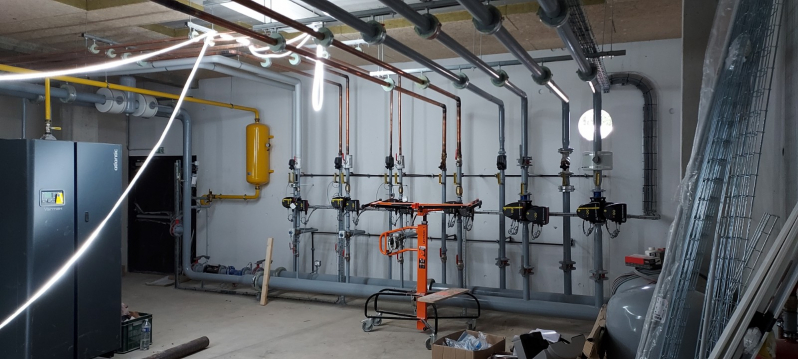 Chaufferie en cours de réalisation